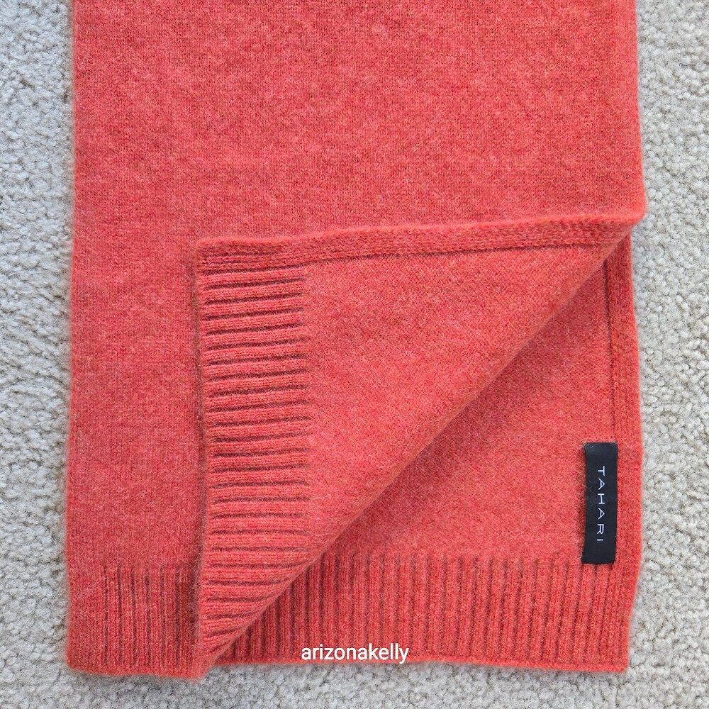 NWOT Tahari Cashmere in Heather Orange Pink